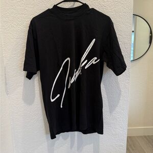 Inaka Power Black Tee with White Script